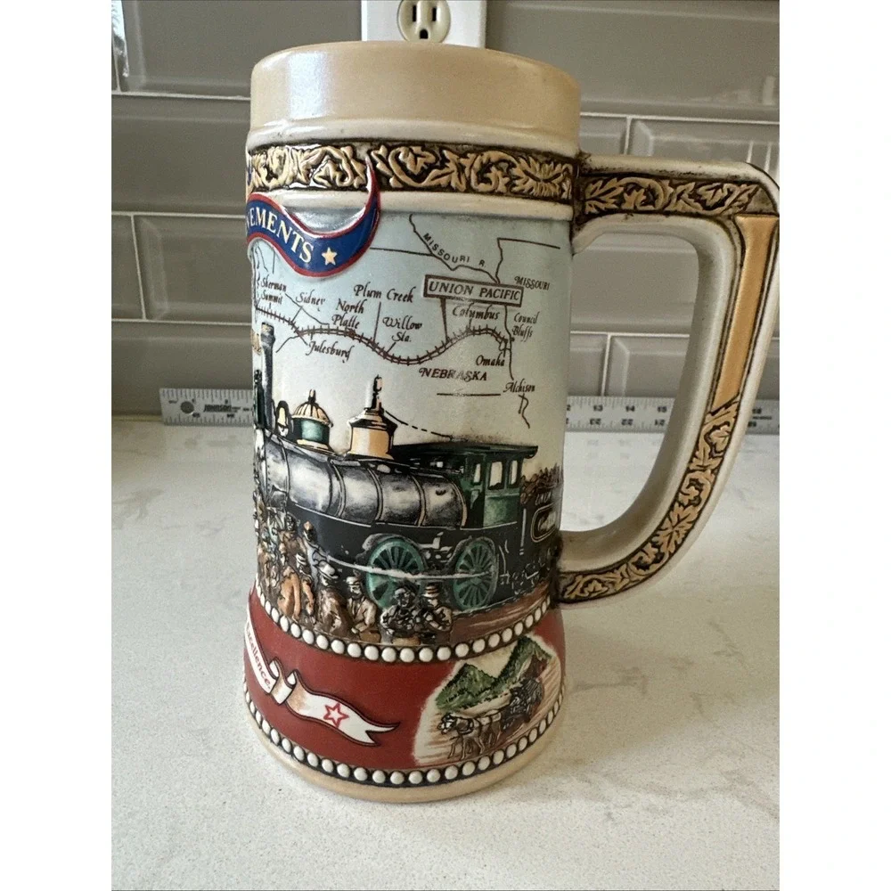 Miller Beer Stein Great‎ American Achievements Transcontinental Railway 1869